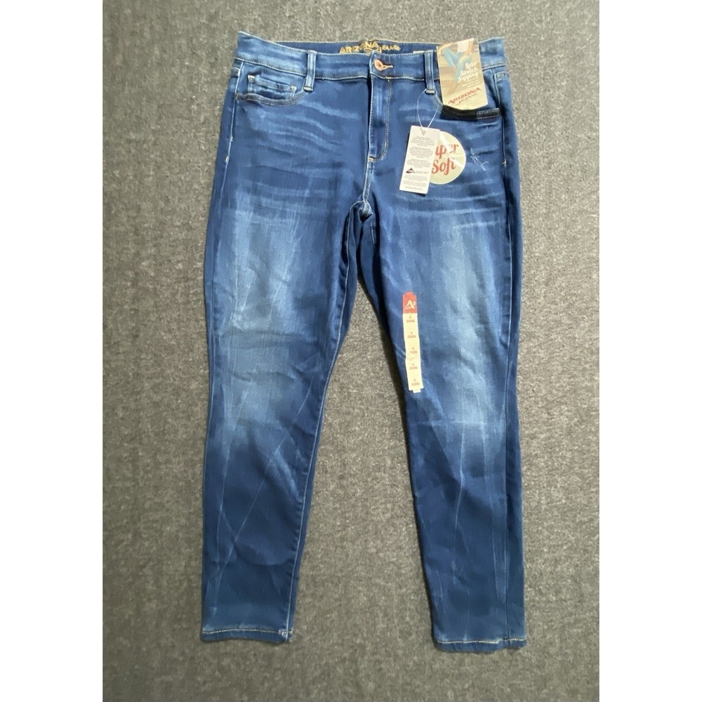 Arizona Jean Co Womens Junior Jeggings Super Soft Stretch Blue Size 15